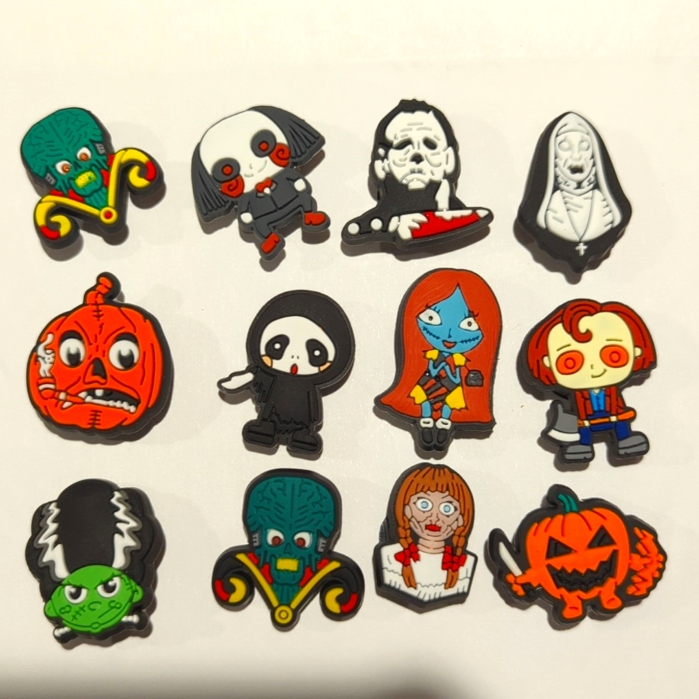 12 CROC CHARMS Halloween Monsters